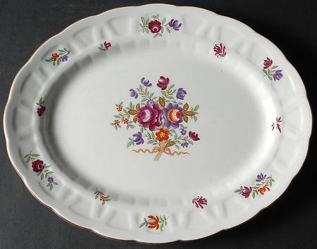 Lowestoft 12" Oval Serving Platter