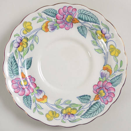 Mayfair (Pink & Yellow Flowers) Saucer for Cream Soup Bowl