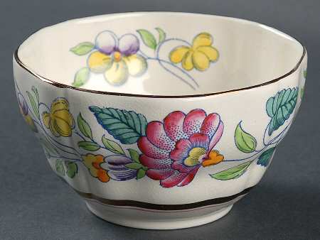 Mayfair (Pink & Yellow Flowers) Open Sugar Bowl