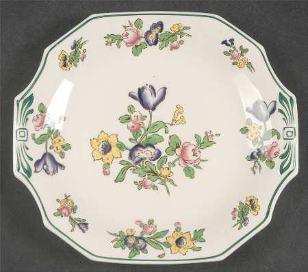 Old Staffordshire Square Handled Cake Plate