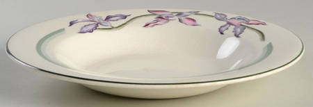 Orchids Rim Soup Bowl