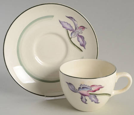 Orchids Flat Cup & Saucer Set
