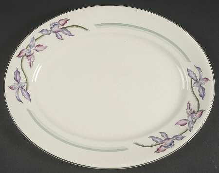 Orchids 14" Oval Serving Platter