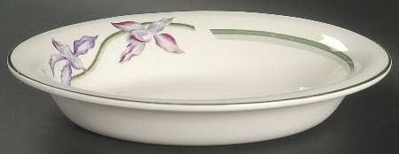 Orchids 10" Oval Vegetable Bowl