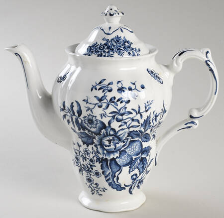 Peony Blue Mini Coffee Pot & Lid