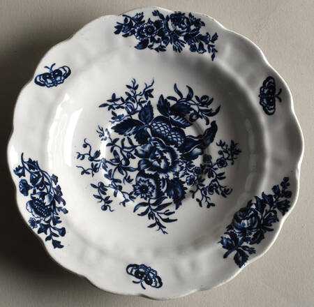 Peony Blue Saucer for Flat Cup