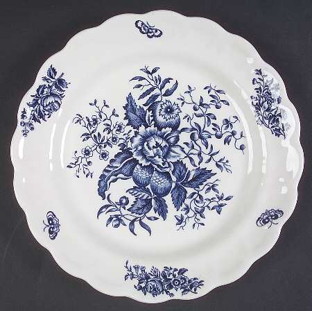 Peony Blue Salad Plate