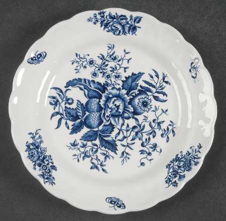 Peony Blue Salad Plate