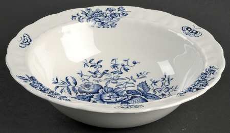Peony Blue 8" Round Vegetable Bowl