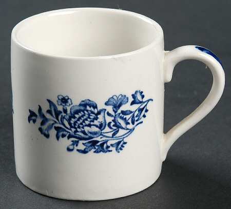 Peony Blue Flat Demitasse Cup