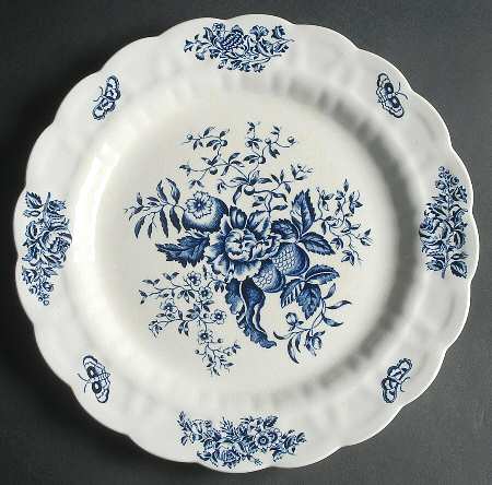 Peony Blue 11" Chop Plate (Round Platter)