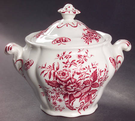 Peony Pink Sugar Bowl & Lid