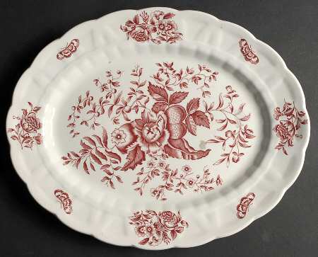 Peony Pink 16" Oval Serving Platter