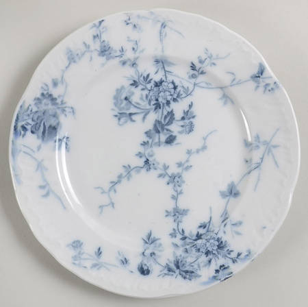 Princess (Blue Flowers To Edge) Dessert/Pie Plate