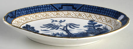 Real Old Willow Blue Pickle Dish