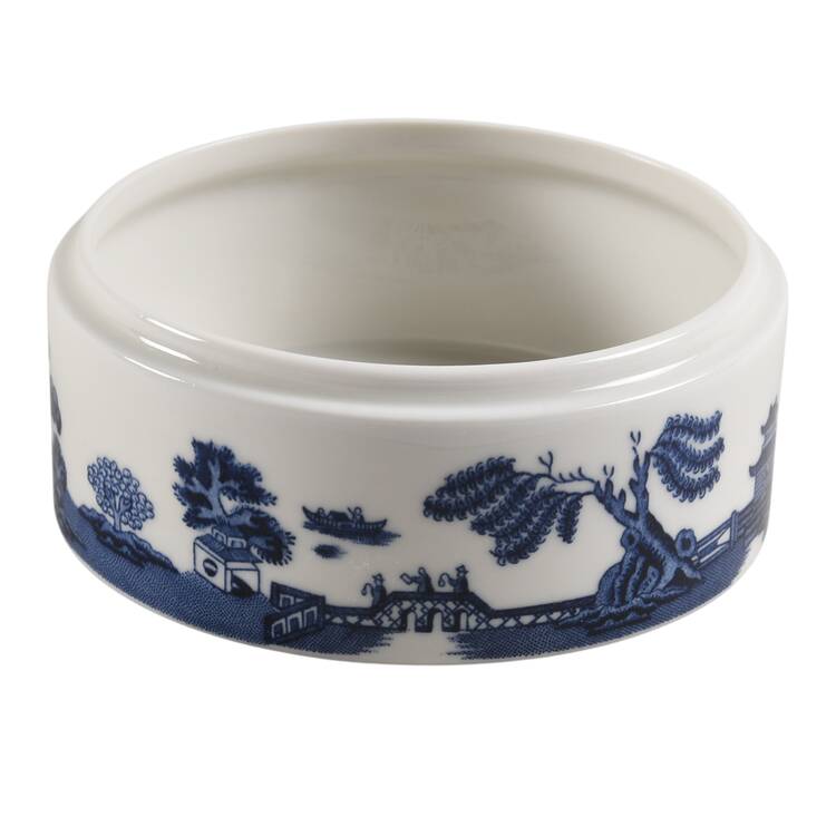 Real Old Willow Blue Round Box No Lid
