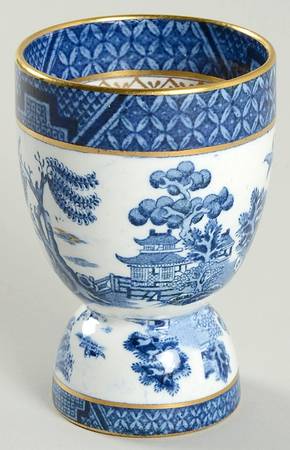 Real Old Willow Blue Double Egg Cup