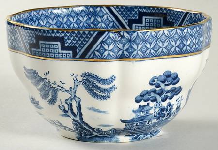 Real Old Willow Blue Cranberry Bowl