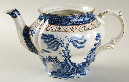 Real Old Willow Blue Small Teapot No Lid