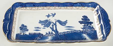 Real Old Willow Blue Large Sandwich Tray