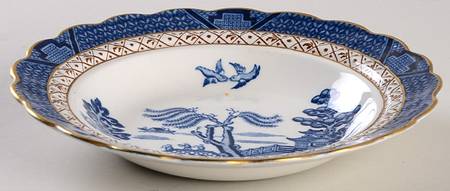 Real Old Willow Blue Round Butter No Lid