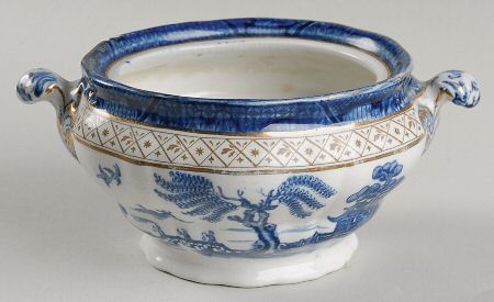 Real Old Willow Blue Sugar Bowl No Lid