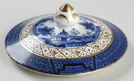 Real Old Willow Blue Lid for Sugar Bowl