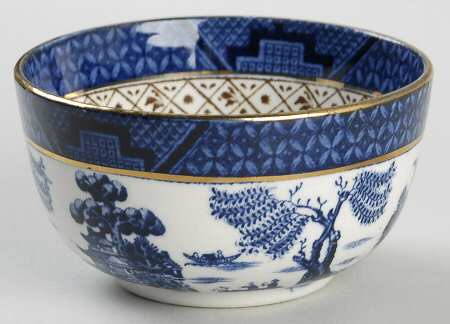 Real Old Willow Blue Open Sugar Bowl