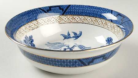 Real Old Willow Blue 8" Round Vegetable Bowl