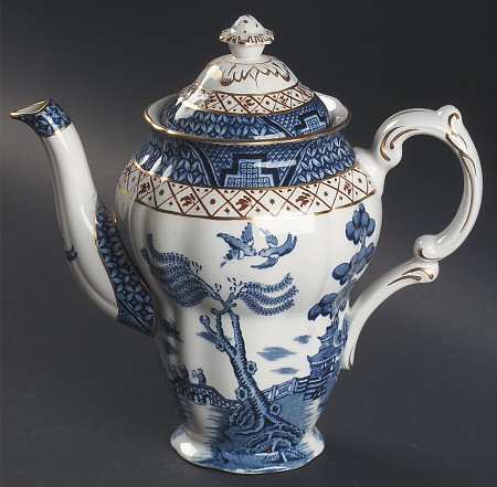Real Old Willow Blue Mini Coffee Pot & Lid