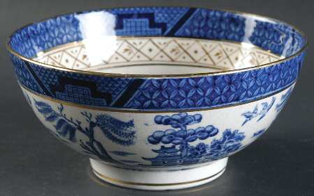 Real Old Willow Blue Cranberry Bowl