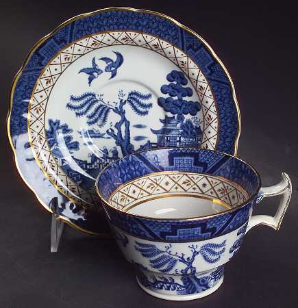 Real Old Willow Blue Oversized Cup & Saucer Set