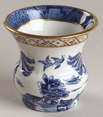Real Old Willow Blue Toothpick Holder