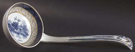 Real Old Willow Blue Tureen Ladle