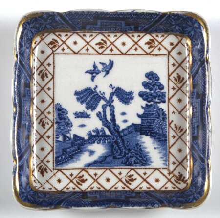 Real Old Willow Blue Individual Nut Dish