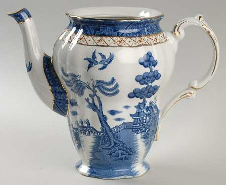 Real Old Willow Blue Coffee Pot No Lid