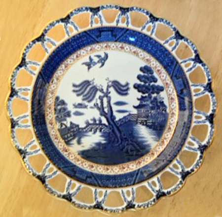 Real Old Willow Blue 5" Pierced Plate