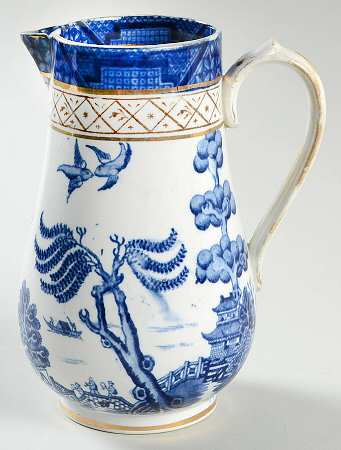 Real Old Willow Blue 16 Oz Pitcher