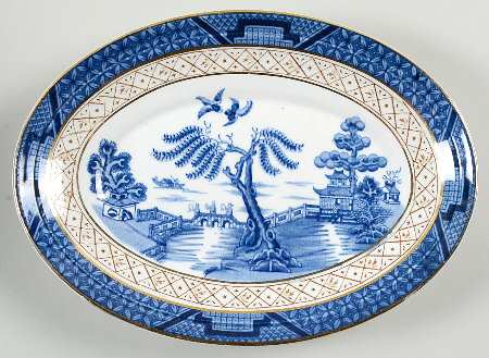 Real Old Willow Blue Underplate for Gravy Boat