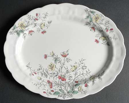 Rock Rose 12" Oval Serving Platter