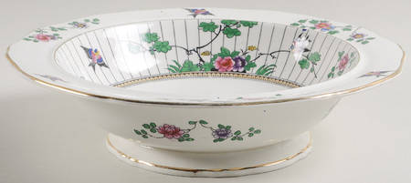 Springtime (Gold Trim) Round Vegetable No Lid