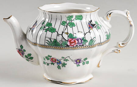 Springtime (Gold Trim) Small Teapot No Lid