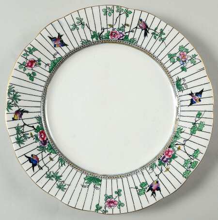 Springtime (Gold Trim) Luncheon Plate