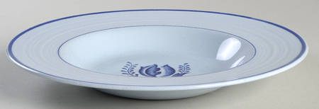 Tulip Blue Large Rim Soup Bowl