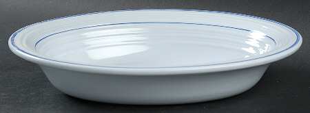 Tulip Blue 9" Oval Vegetable Bowl
