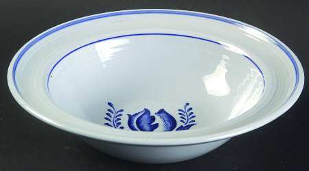 Tulip Blue Rim Fruit/Dessert (Sauce) Bowl