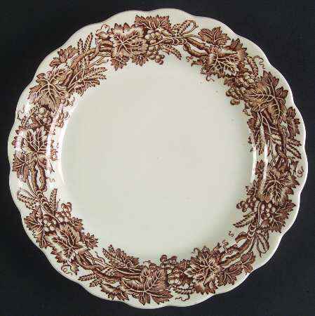 Vine and Wheat Brown Salad Plate
