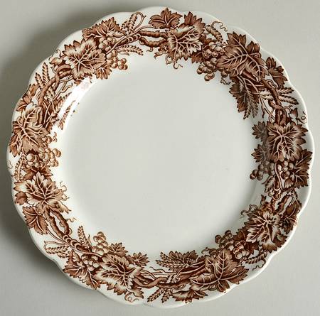 Vine and Wheat Brown Salad Plate