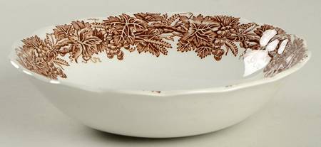 Vine and Wheat Brown Coupe Cereal Bowl