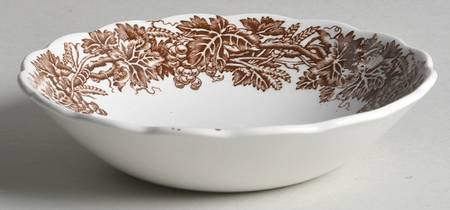 Vine and Wheat Brown Fruit/Dessert (Sauce) Bowl